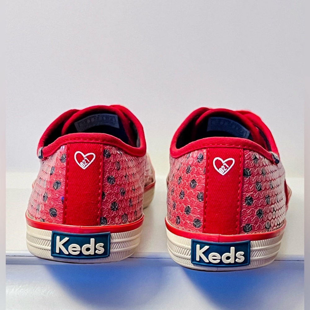 Taylor Swift Frosted Red Sequin Keds - image 5
